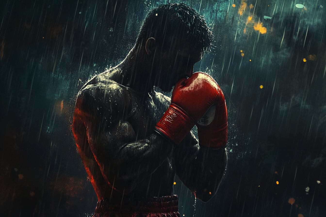 Un boxeur dans la pluie